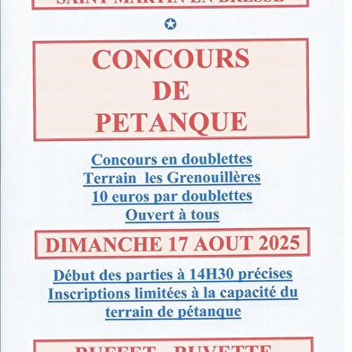 Concours de pétanque