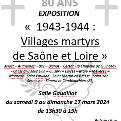 Exposition : villages martyrs de Saône et Loire